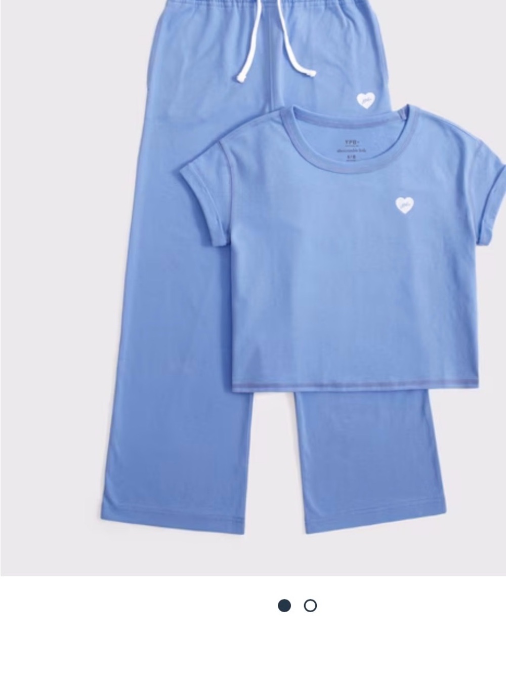 Abercrombie Kids Light Blue Set with Heart Graphic